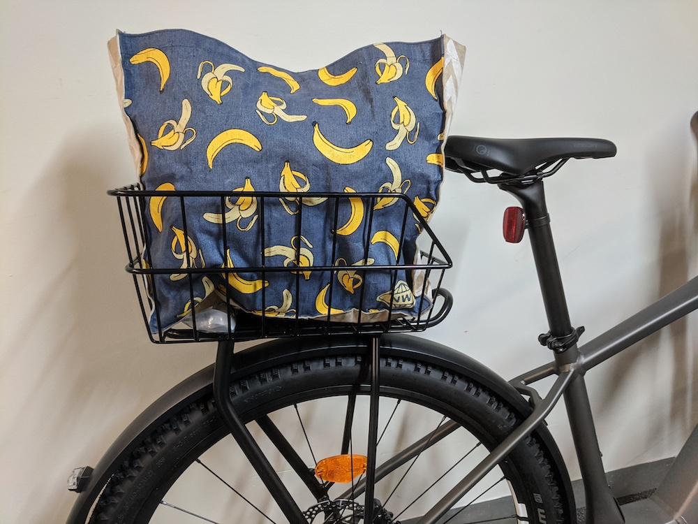 Rear rack and basket to carry gear on your bike