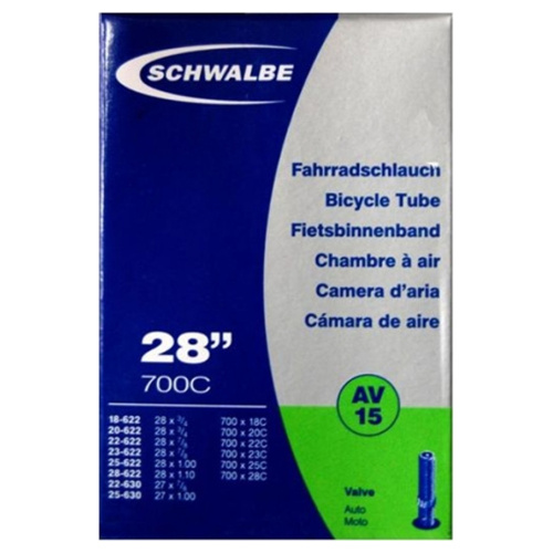 Schwalbe Tube AV15 700c x 18-28c 40 mm Schrader Valve
