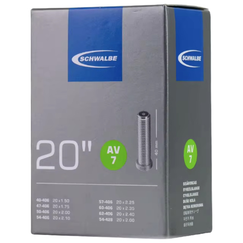 Schwalbe AV7 Tube 20" x 1.5" – 2.4" Schrader Valve