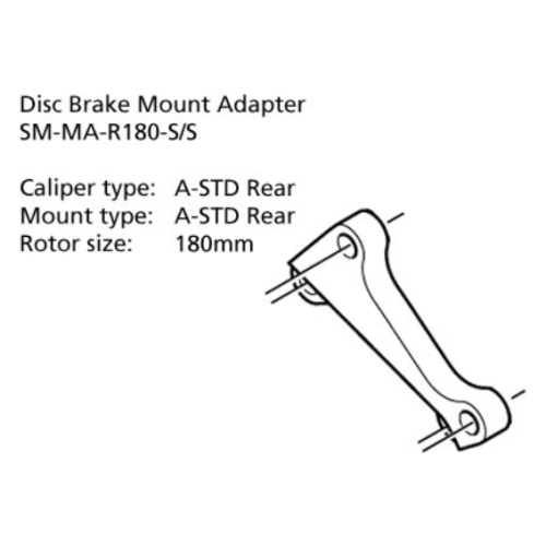 Brake Calliper Adapter SM-MA-R180-SS 180mm A Standard RR